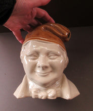 Load image into Gallery viewer, Antique Caledonian Pottery Salt Glaze Stoneware Whisky Flagon: Souter Johnny
