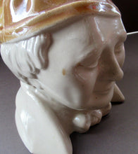 Load image into Gallery viewer, Antique Caledonian Pottery Salt Glaze Stoneware Whisky Flagon: Souter Johnny
