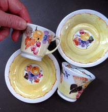 Load image into Gallery viewer, 1920s MakMerry Mac Merry Fruit and Berries Cups and Saucers
