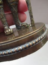 Load image into Gallery viewer, Vintage Brass Hiking Rabbit Novelty Match Holder 1940s

