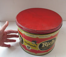 Load image into Gallery viewer, Vintage 1950s HUGE Rich Toffee &amp; Chocolate Assortment HOLLAND&#39;S Tin
