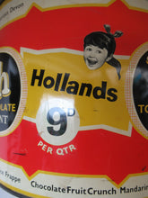 Load image into Gallery viewer, Vintage 1950s HUGE Rich Toffee &amp; Chocolate Assortment HOLLAND&#39;S Tin
