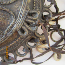 Load image into Gallery viewer, Antique Benin Nigeria Bronze Ovoid Metal Pouch or Bag. Figures and Snakes
