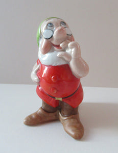 1938 Novelty Walt Disney Porcelain Toothbrush Holder: Doc
