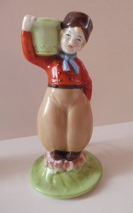 Dutch Boy and Girl Pair of Art Deco Candlesticks