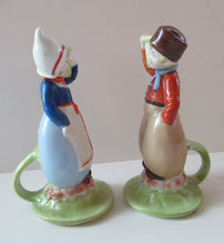 Load image into Gallery viewer, Dutch Boy and Girl Pair of Art Deco Candlesticks
