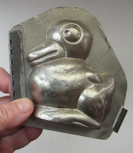 Vintage DUTCH Vormenfabriek Tilburg Tin Chocolate Mould in the Shape of a Little Duckling