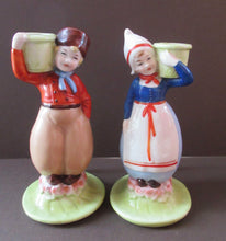 Load image into Gallery viewer, Dutch Boy and Girl Pair of Art Deco Candlesticks
