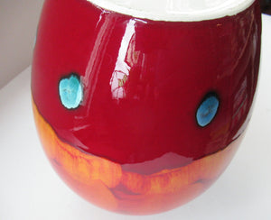 Contemporary Large Poole Bulbous Vase Volcano Glaze