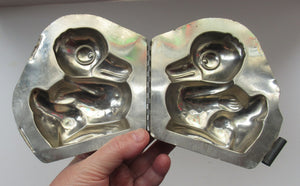 Vintage DUTCH Vormenfabriek Tilburg Tin Chocolate Mould in the Shape of a Little Duckling