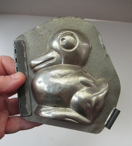 Vintage DUTCH Vormenfabriek Tilburg Tin Chocolate Mould in the Shape of a Little Duckling