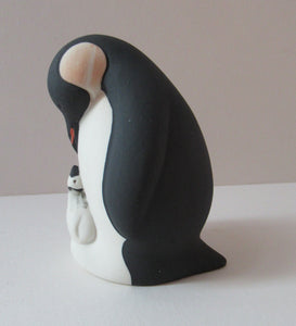 Vintage Scottish Highbank Pottery Porcelain Penguins
