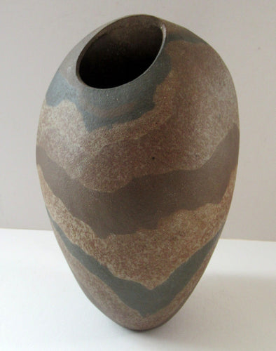 1970s British Art Pottery Abstract Vase. Pebble Vase