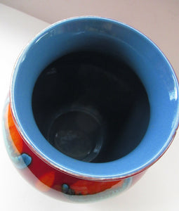 Contemporary Large Poole Bulbous Vase Volcano Glaze