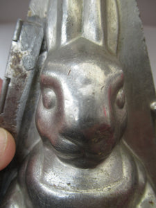 Vintage DUTCH Vormenfabriek Tilburg Tin Chocolate Mould in the Shape of a Little Rabbit