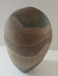 1970s British Art Pottery Abstract Vase. Pebble Vase