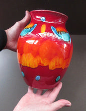 Load image into Gallery viewer, Contemporary Large Poole Bulbous Vase Volcano Glaze
