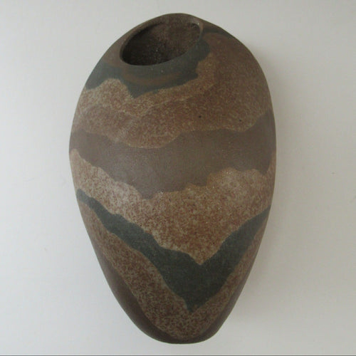 1970s British Art Pottery Abstract Vase. Pebble Vase
