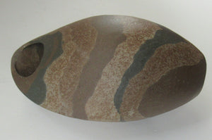1970s British Art Pottery Abstract Vase. Pebble Vase