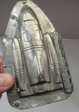 Load image into Gallery viewer, Vintage Spaceship or Space Rocket Tin Hinged Chocolate Mould
