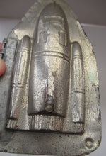 Load image into Gallery viewer, Vintage Spaceship or Space Rocket Tin Hinged Chocolate Mould
