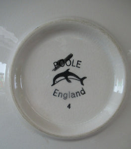 Large Poole Delphis Plate 1970s 