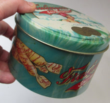 Load image into Gallery viewer, Vintage American Toffee Tin. FRALINGER&#39;S Salt Water Taffy. Atlantic City Image
