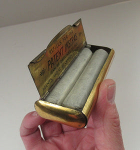 Victorian Tin with Original Contents. Charcoal Refills for the INSTRA HAND WARMER