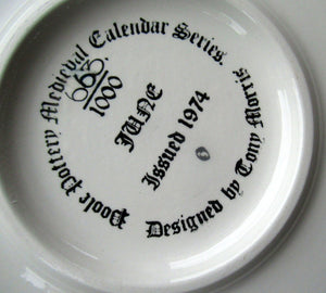 1970s Poole Charger Tony Morris Medieval Calendar Series