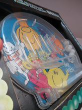 Load image into Gallery viewer, Vintage Miniature Child&#39;s Portable Pinball Toy. Marx Product Featuring the Mr Men
