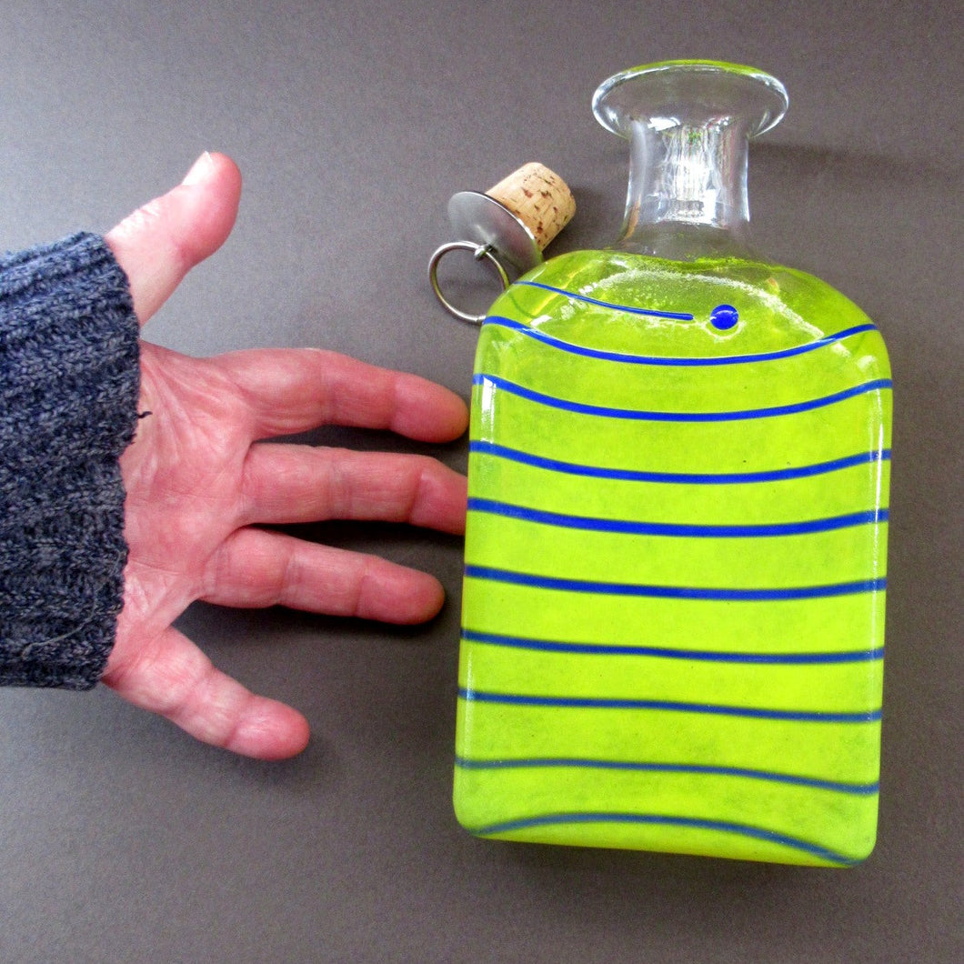 Vintage 1990s Swedish KOSTA BODA Bottle Vase or Flask  by Anna Ehrner