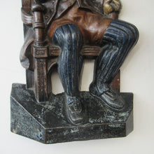 Load image into Gallery viewer, Pair OF VICTORIAN Polychrome Painted CAST IRON Door Stops, in the form of Tam O&#39;Shanter and Souter Johnnie
