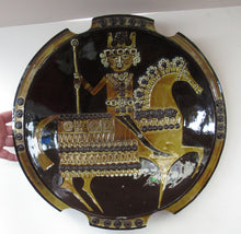 Load image into Gallery viewer, 1960s Art Pottery Bowl Prince on Horseback. Signed Salter Saltar 1966

