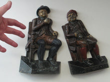 Load image into Gallery viewer, Pair OF VICTORIAN Polychrome Painted CAST IRON Door Stops, in the form of Tam O&#39;Shanter and Souter Johnnie
