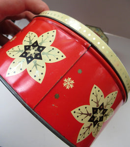 Vintage 1950s Sweets Tin. Abstract Atomic Designs. Snowflake and Aquarium