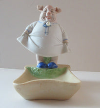 Load image into Gallery viewer, Antique Porcelain Nodder or Swinger Pin Tray by Schafer &amp; Vater. Wee Pig Dressed as Lady 
