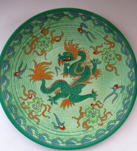 Charlotte Rhead 1930s Crown Ducal  Manchu Dragon Charger