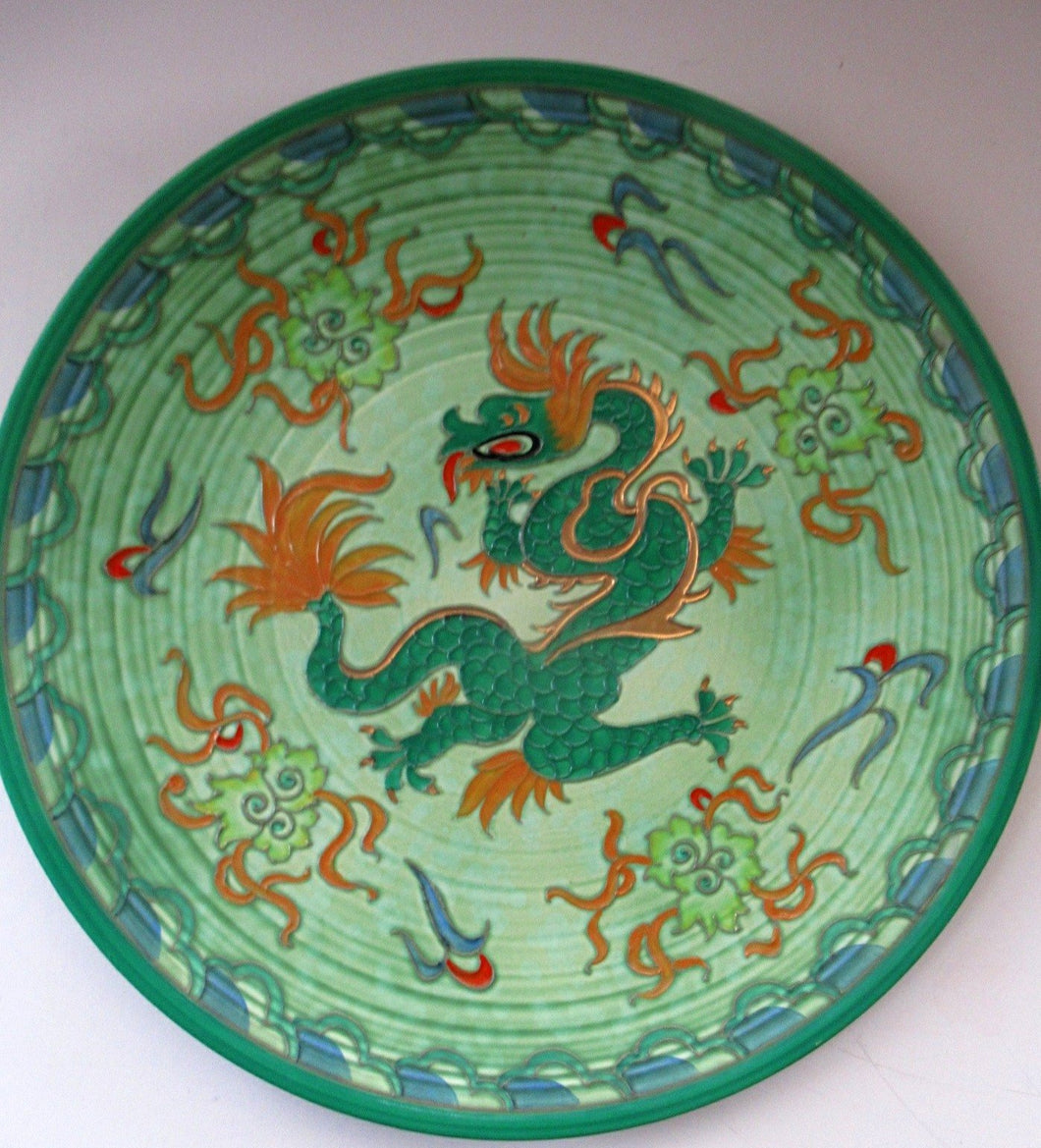 Charlotte Rhead 1930s Crown Ducal  Manchu Dragon Charger