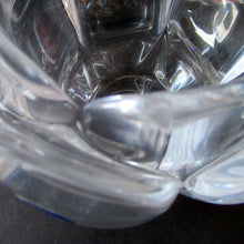 Load image into Gallery viewer, 1990s PAIR of Heavy Clear Glass Royal Copenhagen Lotus Candle Holders. Larger Size
