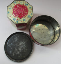 Load image into Gallery viewer, Vintage 1950s Sweets Tin. Abstract Atomic Designs. Snowflake and Aquarium
