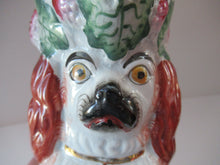 Load image into Gallery viewer, Cute ANTIQUE STAFFORDSHIRE 19th Century Tall Spaniel Dog Jug or Pitcher
