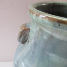 Load image into Gallery viewer, 1940s UPCHURCH Large British Studio Art Pottery Vase in Attractive Grey-Blue Tones 

