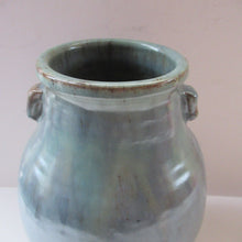 Load image into Gallery viewer, 1940s UPCHURCH Large British Studio Art Pottery Vase in Attractive Grey-Blue Tones 
