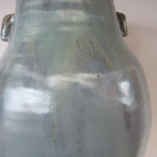 Load image into Gallery viewer, 1940s UPCHURCH Large British Studio Art Pottery Vase in Attractive Grey-Blue Tones 
