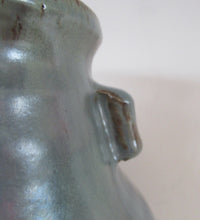 Load image into Gallery viewer, 1940s UPCHURCH Large British Studio Art Pottery Vase in Attractive Grey-Blue Tones 
