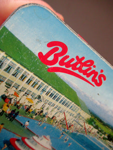 Three Vintage 1960s Advertising Tins. Butlins, Budgies and Needler's Toffee