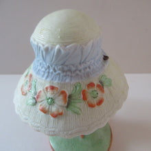 Load image into Gallery viewer, Antique Porcelain Nodder Figurine by Schafer &amp; Vater. CHERCHEZ LA FEMME. Woman in Massive Hat 
