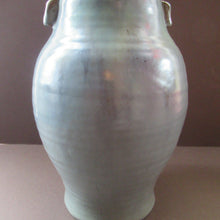 Load image into Gallery viewer, 1940s UPCHURCH Large British Studio Art Pottery Vase in Attractive Grey-Blue Tones 
