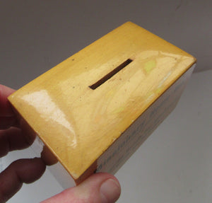 Mauchline Vintage 1930s MISSIONARY Fruitwood Collection Box