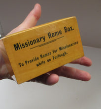 Load image into Gallery viewer, Mauchline Vintage 1930s MISSIONARY Fruitwood Collection Box
